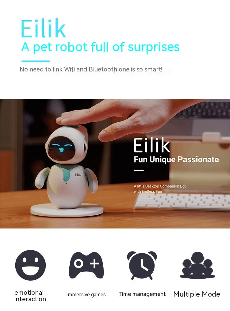 Eilik Smart Robot Pet Ai Emotional Interaction Companion Desktop Toy custom Robot Long Battery Life Gifts For Home Robot gift
