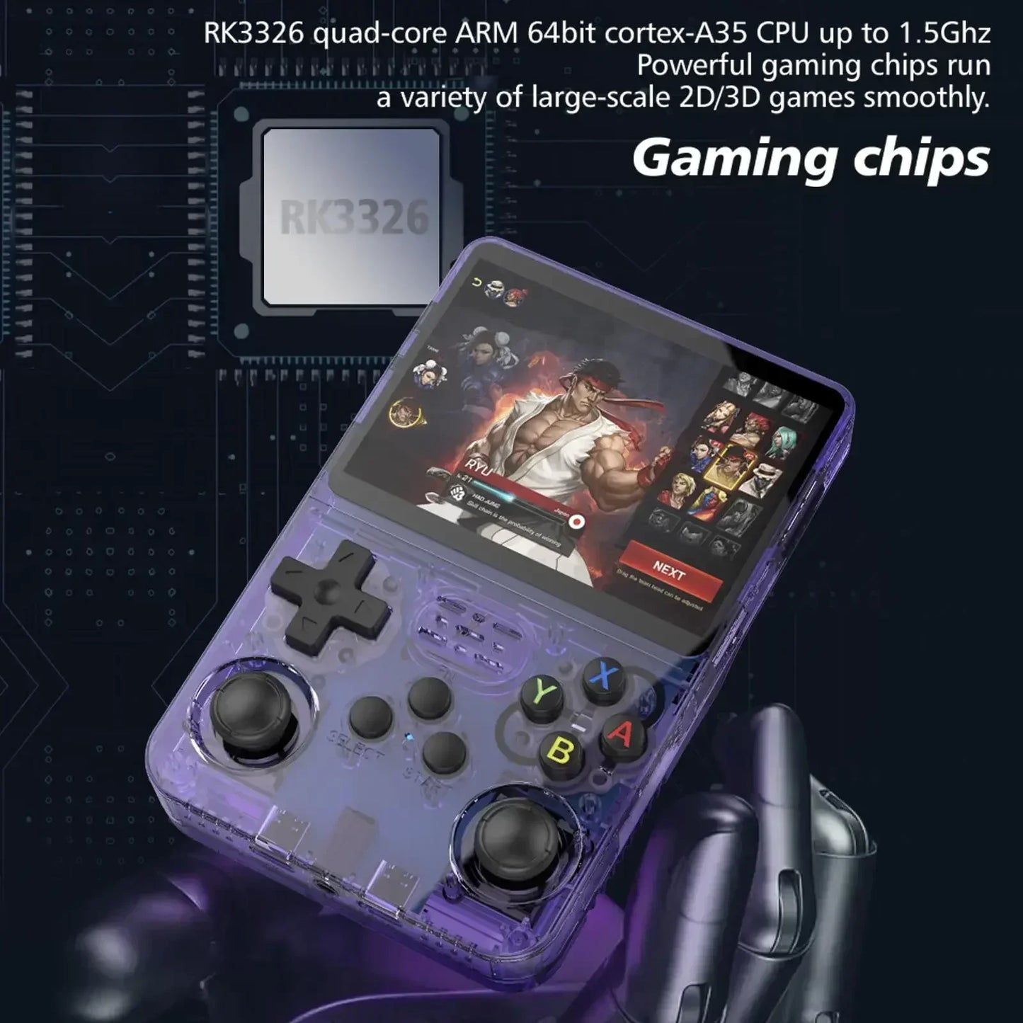 R36S Retro Handheld Video Game Console ARKOS System 3.5 Inch IPS Screen Classic Portable Pocket Video Player 128G Games Boy Gift