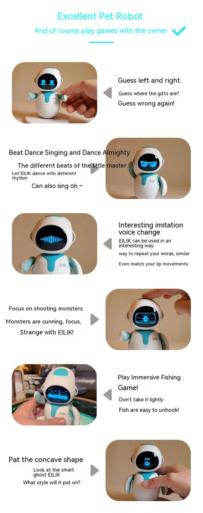 Eilik Smart Robot Pet Ai Emotional Interaction Companion Desktop Toy custom Robot Long Battery Life Gifts For Home Robot gift